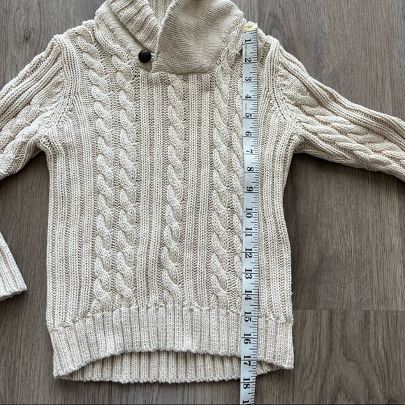 OLD NAVY Boys Shawl Collar Cable Knit Oatmeal Sweater 5T EUC - Picture 6 of 6